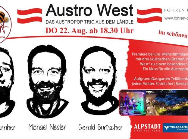 Austro West live in the Kohldampf Gastgarten - Fohren Center